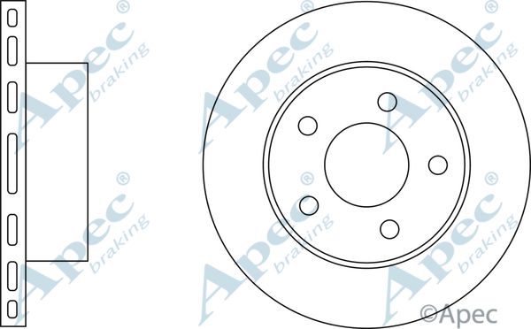 APEC BRAKING stabdžių diskas DSK2025